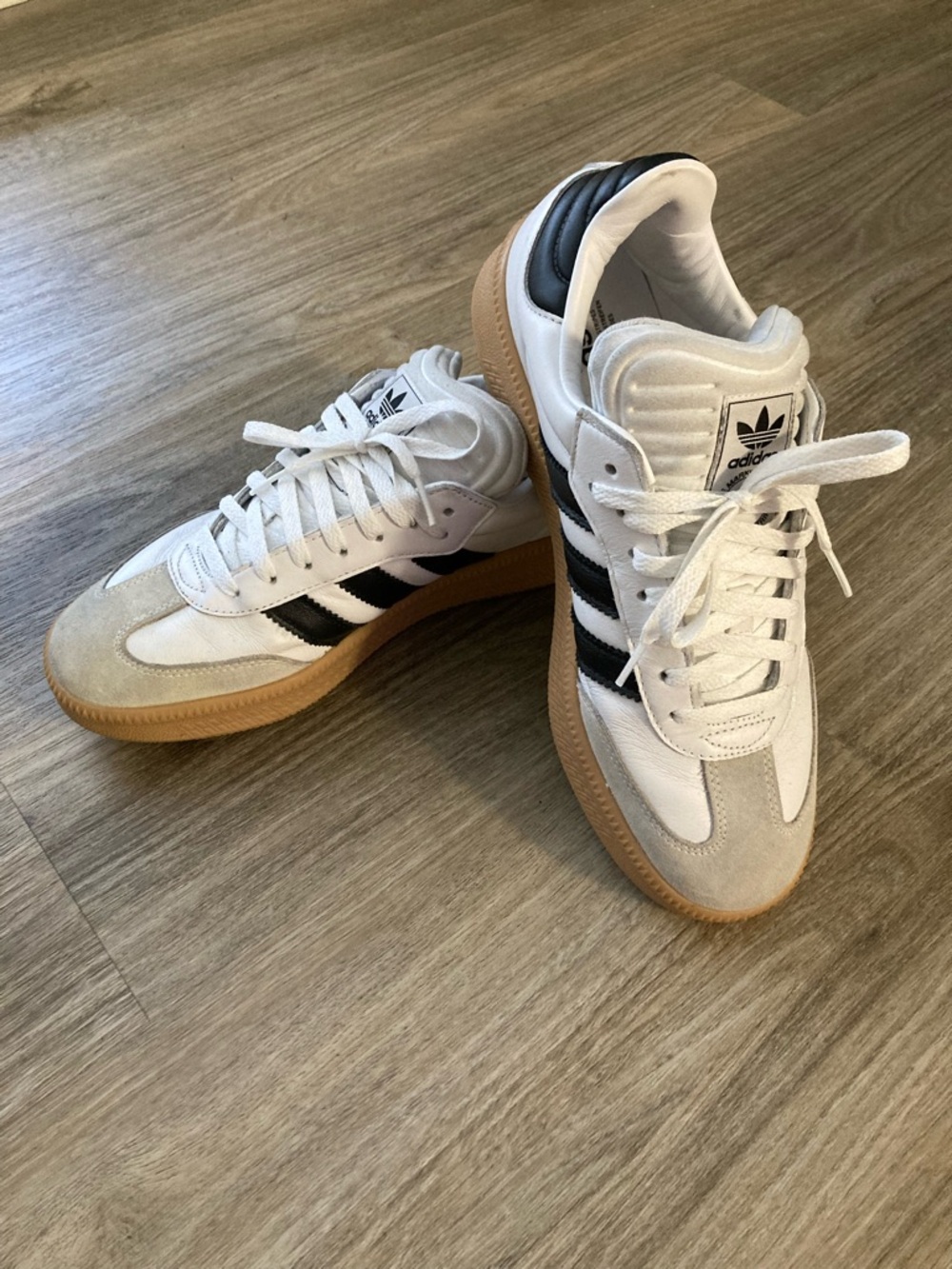adidas White Black Gum-Soled Retro Trainers